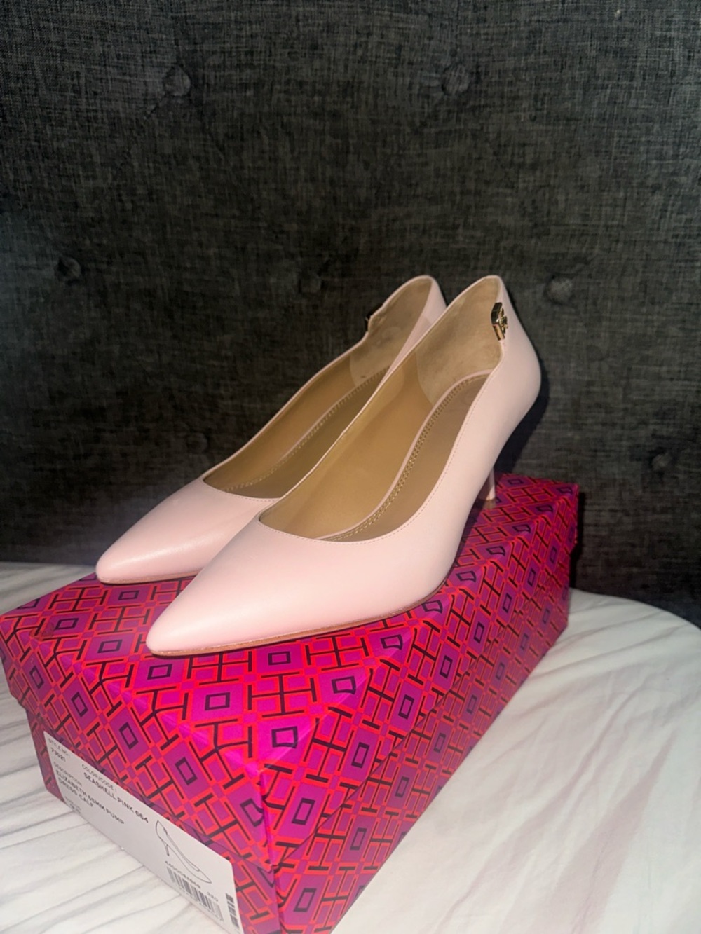 Tory Burch Pink Pointed-Toe Kitten Heels sz 9.5